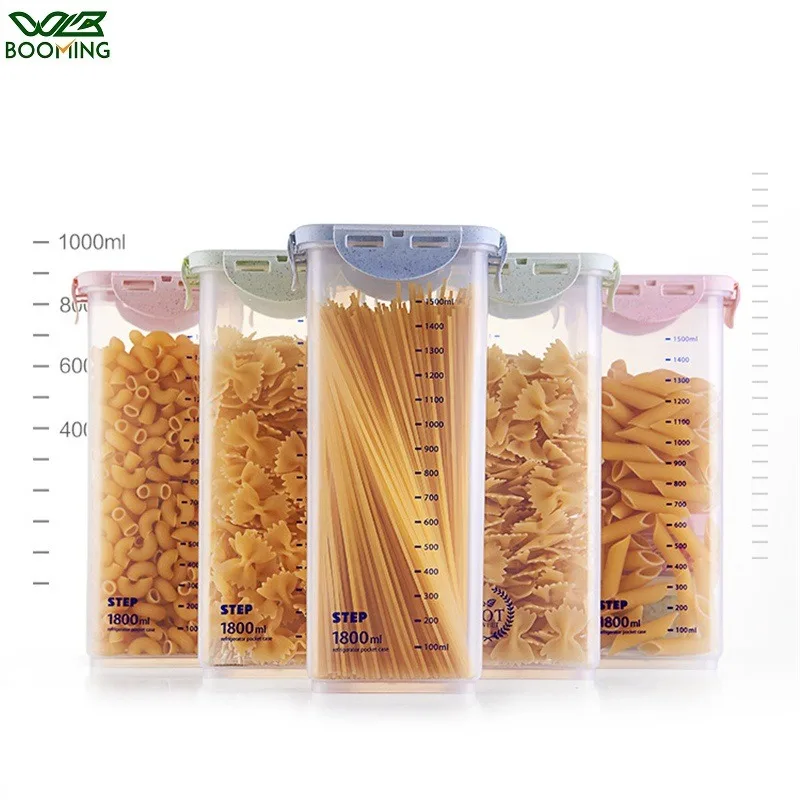 Food Storage Kitchen Container Set - WBBOOMING Zdrowe Plastikowe Pojemniki na Żywność,