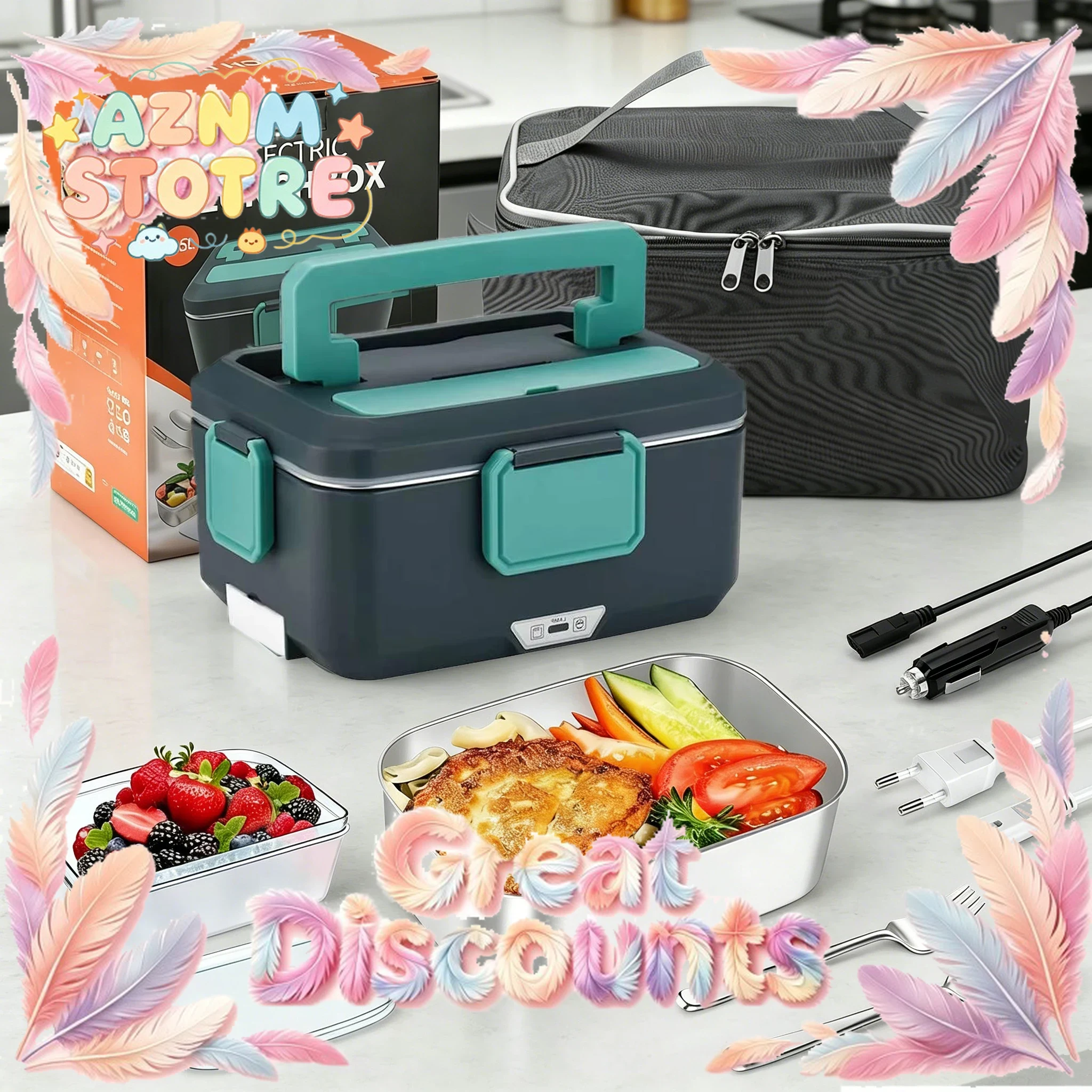 Stainless Lunch Box - Przenośny elektryczny podgrzewany pojemnik na lunch