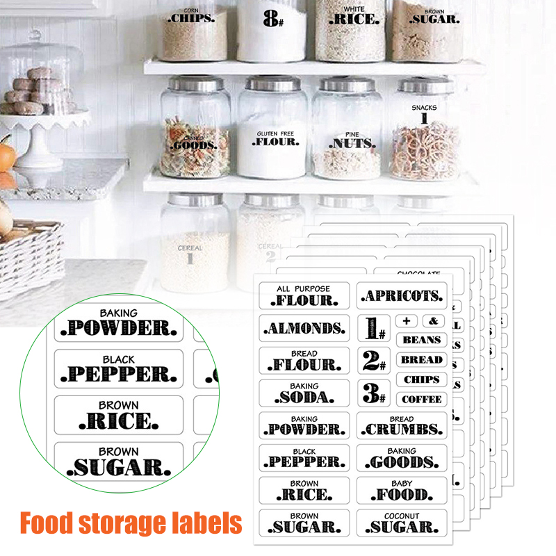 Food Storage Label - 132 sztuk do kuchni do jedzenia