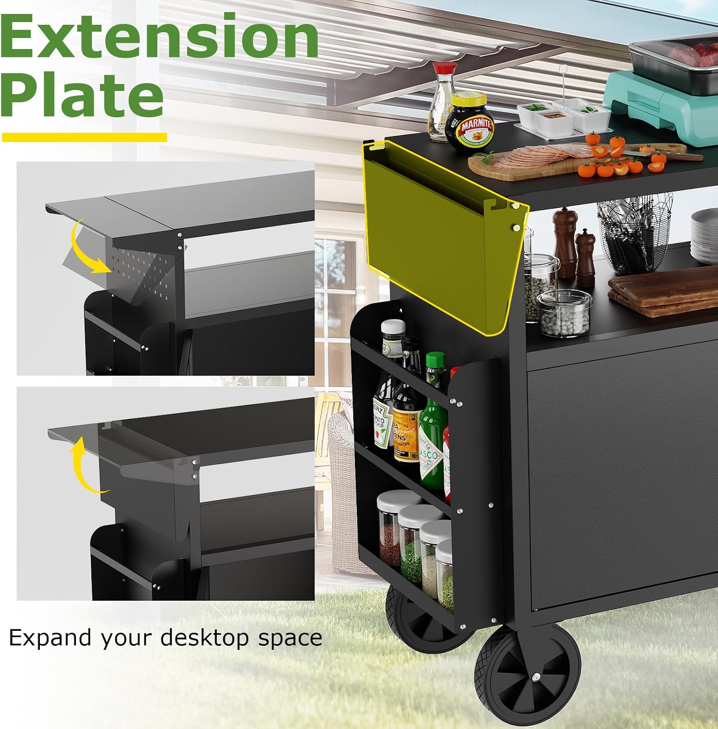 Wózek-grill zewnętrzny ze stoł – Food Storage In The Kitchen recenzja i cena