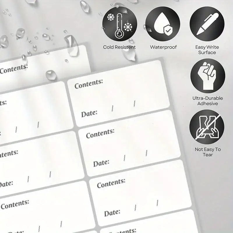 100 sztuk/10 arkuszy Wodoodpor – Food Storage Label recenzja i cena