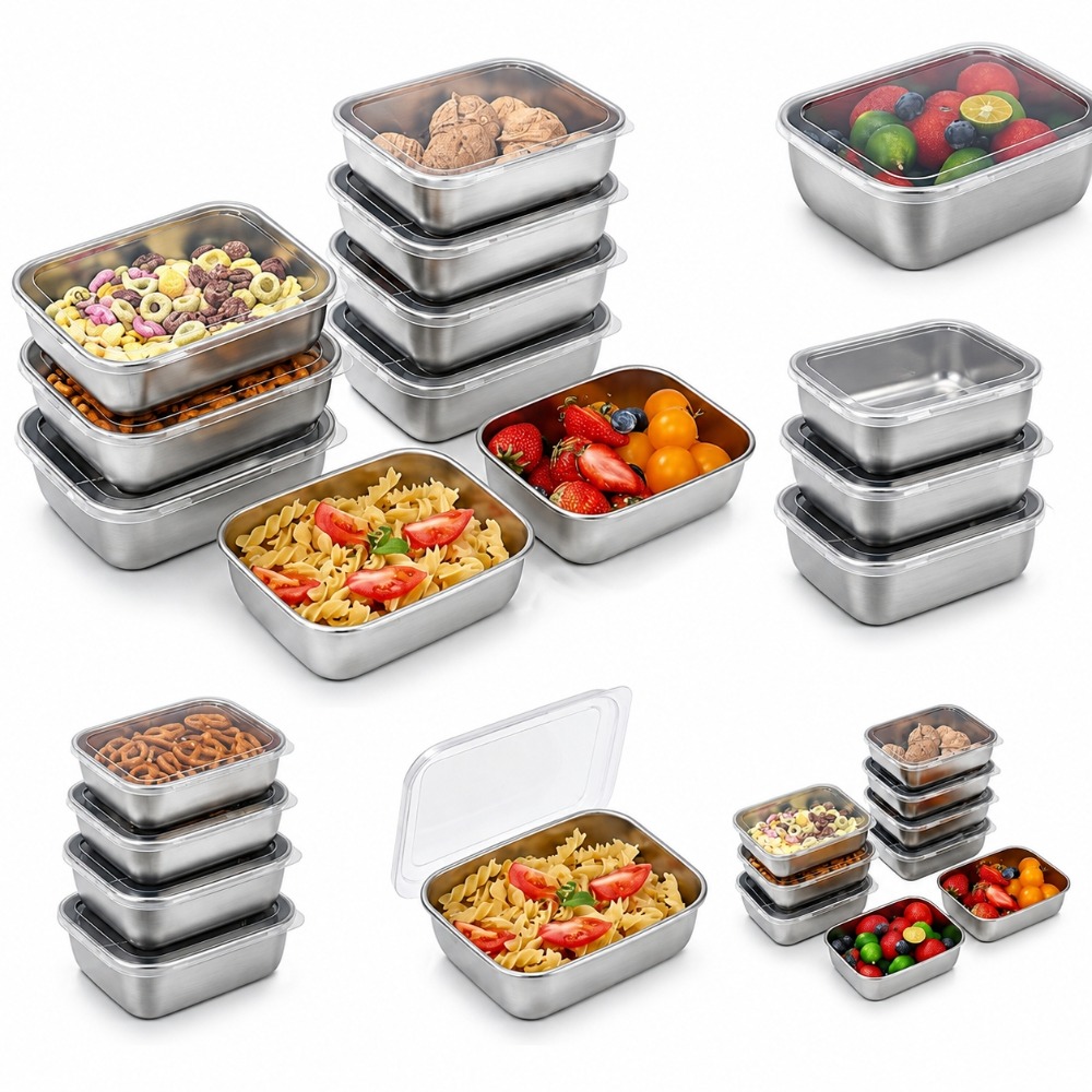6 SZT. Pojemników na żywność z – Food Storage Kitchen Container Set recenzja i cena