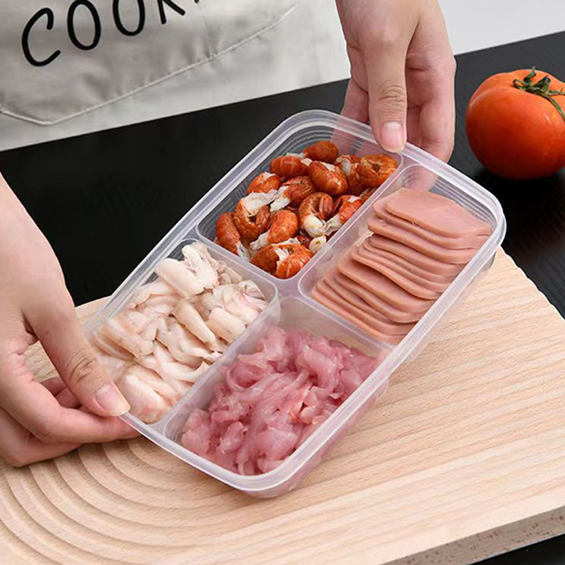 Nowy【4-przegródkowy plastikowy – Food Storage Refrigerator recenzja i cena