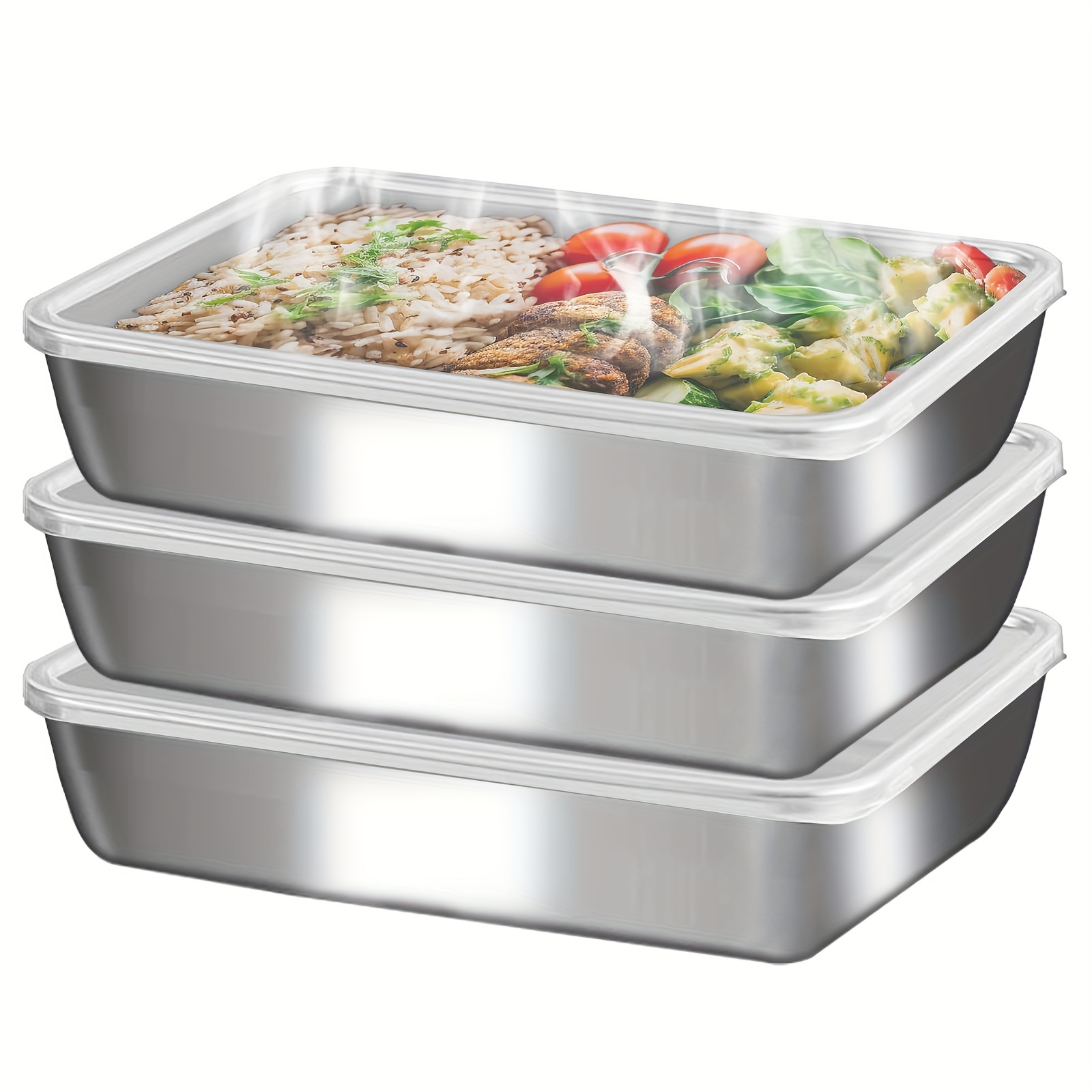 3 szt. Pojemniki na żywność i  – Stainless Lunch Box recenzja i cena