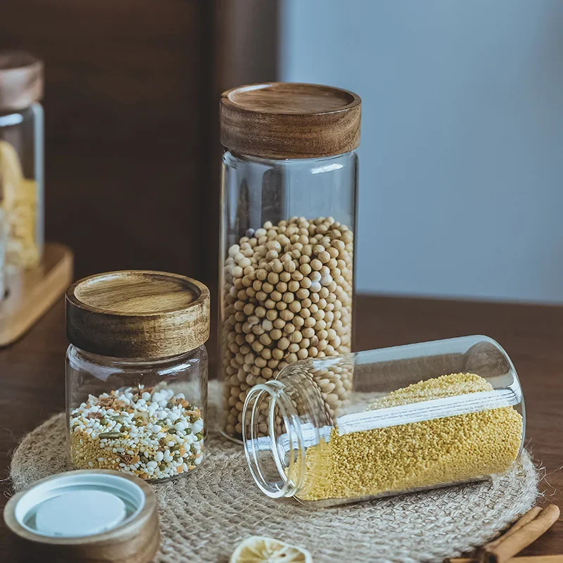 Drewniana pokrywa dozownik do  – Food Storage Kitchen Container Set recenzja i cena