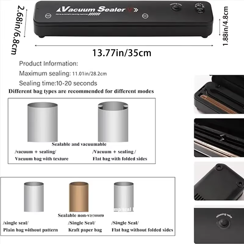 Wysokiej jakości pakowarka pró – Food Storage Vacuum Sealer Machine recenzja i cena