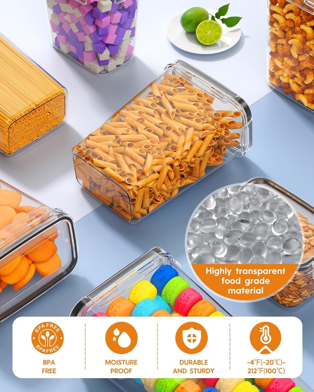 24 szt. Hermetyczne pojemniki  – Food Storage In The Kitchen recenzja i cena