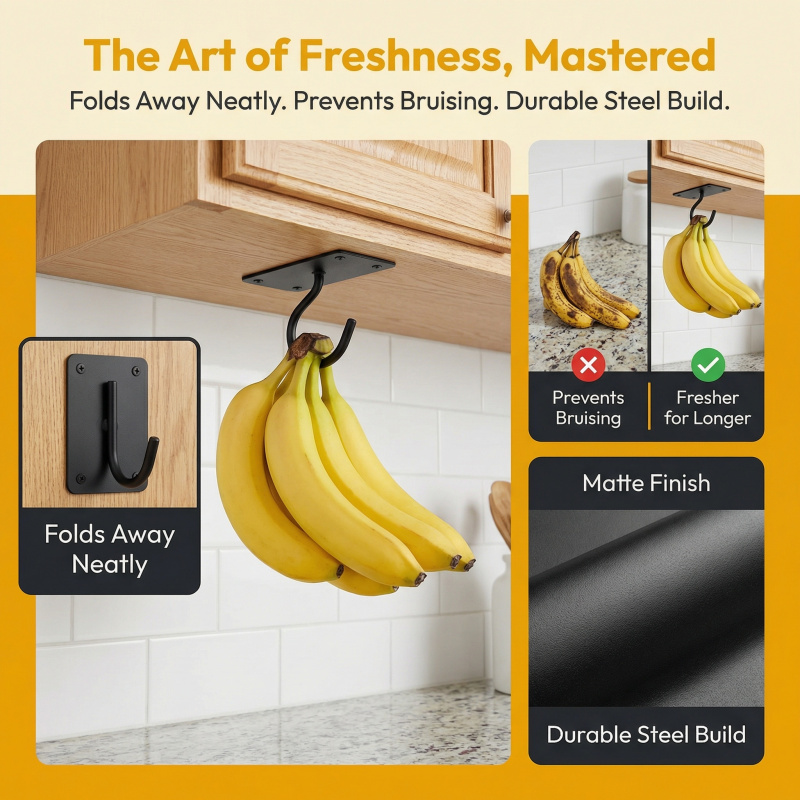 Czarny metalowy samoprzylepny  – Food Storage In The Kitchen recenzja i cena