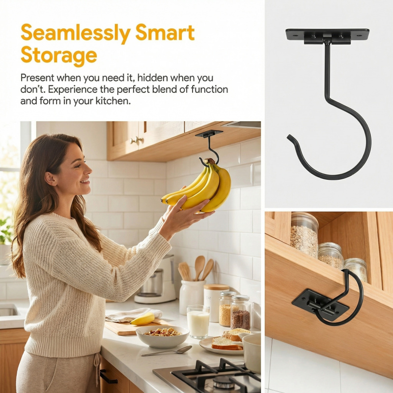 Czarny metalowy samoprzylepny  – Food Storage In The Kitchen recenzja i cena